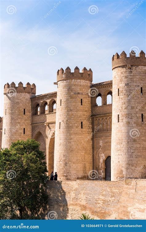 View of the Palace Aljaferia, Built in the 11th Century in Zaragoza ...