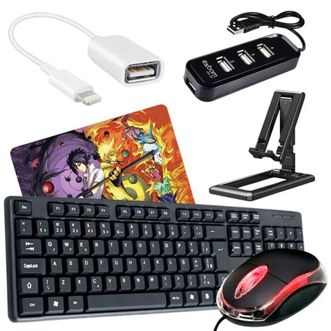 Kit Gamer Mobilador Teclado Mouse Free Fire P Celular Iphone Cod