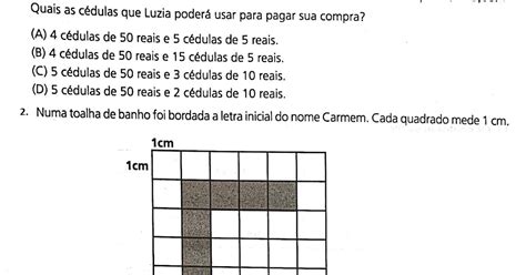 Exerc Cios Malha Quadriculada Prova Brasil Hora De Colorir