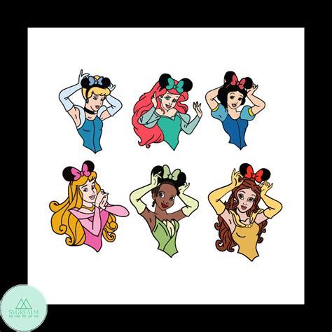 Disney Princess Bundle Svg, Disney Svg, Princess Svg, Prince - Inspire ...