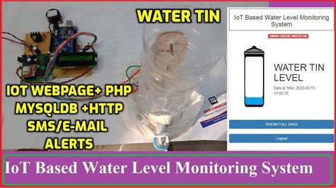 Iot Based Water Level Monitoring System Youtube