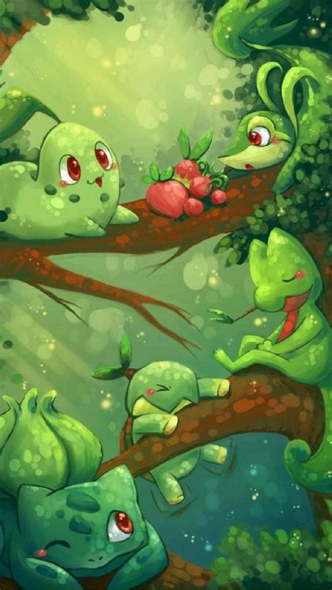 Grass Type Starter Pokemon Wallpaper Story | Grass pokémon, Pokemon ...