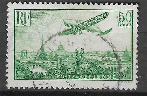 France 1936 Avion Survolant Paris 50 F Vert Jaune Catawiki