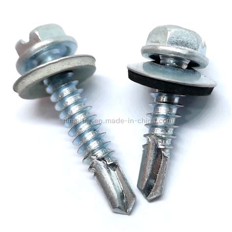 Hex Head Ab Type With EPDM Bond Fastners Hex Head Self Drilling Screw