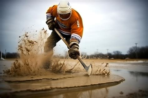 Premium Ai Image Hockey On A Frozen Pond