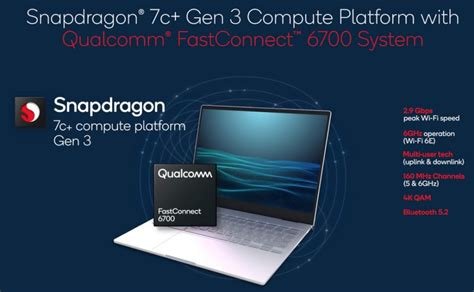 Qualcomm Unveils Arm Based Snapdragon 8cx Gen 3 And Snapdragon 7c Gen