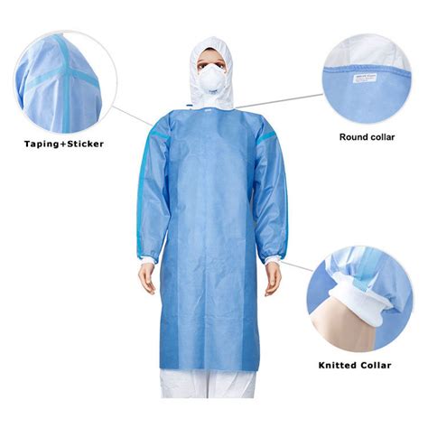 Medical CE Approval Level 3 Disposable Surgical CPE Gowns AAMI 2 Latex