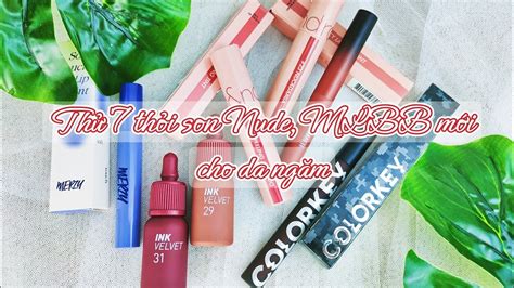 Thử 7 thỏi son nude mlbb cho da ngăm P3 Nude Lipsticks for brown