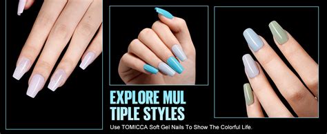 Tomicca Short Coffin Nail Tips Pcs Acrylic Half Cover Nail Tips