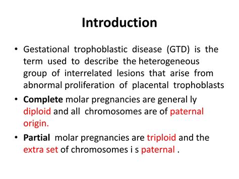 Management Of Gestational Trophoblastic Disease Pptx