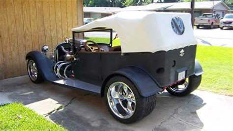 Vintage Model T Car In Front Of Building