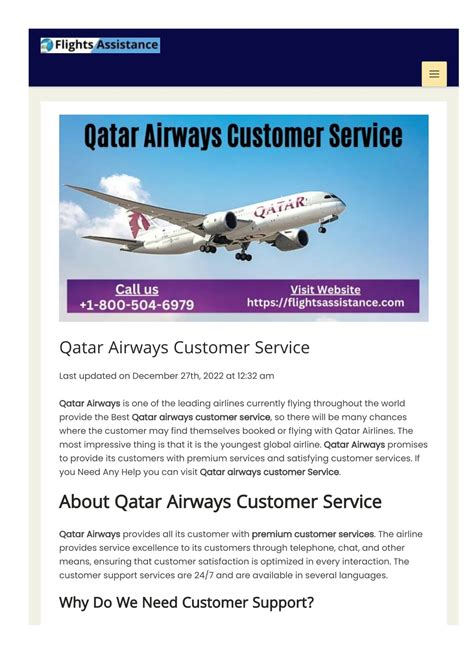 PPT Qatar Airways Customer Service PowerPoint Presentation Free