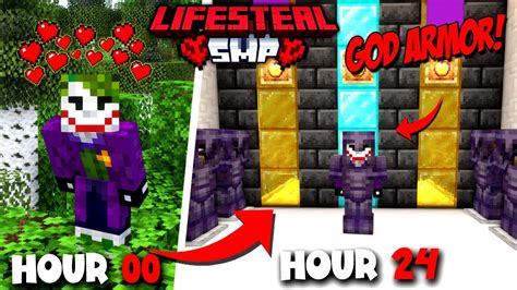 I Spent 24 HOURS To Get GOD ARMOR In This Deadliest Lifesteal SMP