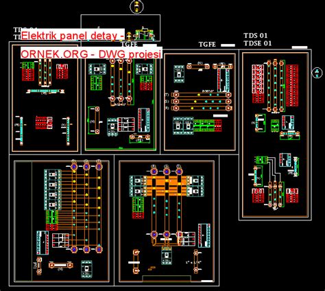 Proje Sitesi Elektrik Panel Detay Autocad Projesi