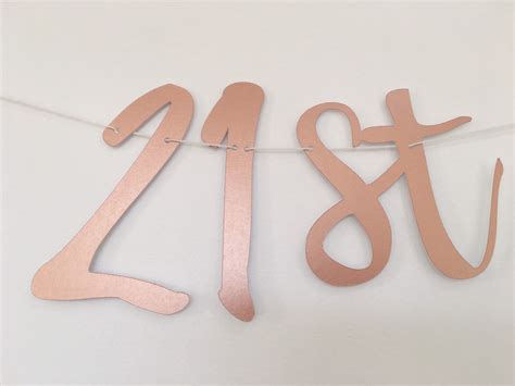 21st Birthday Banner Rose Gold Personalised Etsy Uk 21st Birthday