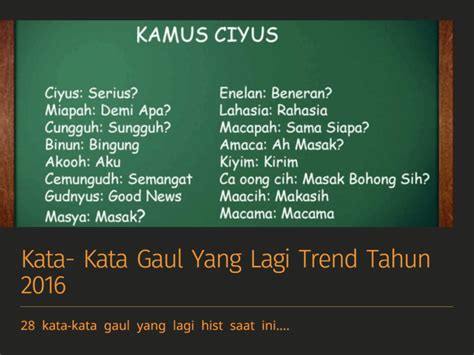 √ 350 Kata Kata Gaul And Bahasa Anak Gaul Jaman Now Paling Ngehits Banget