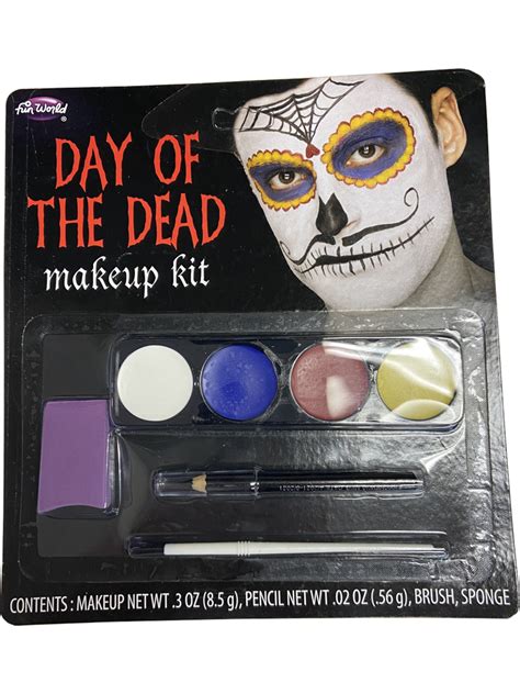 Day Of The Dead Mustache Male Makeup Kit