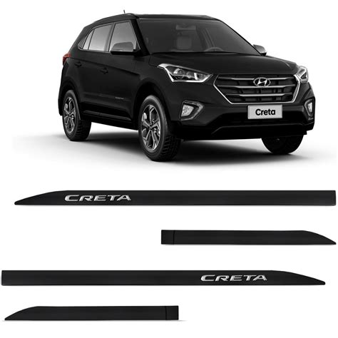 Friso Lateral Creta 2017 A 2021 Preto Onix Flash General Car