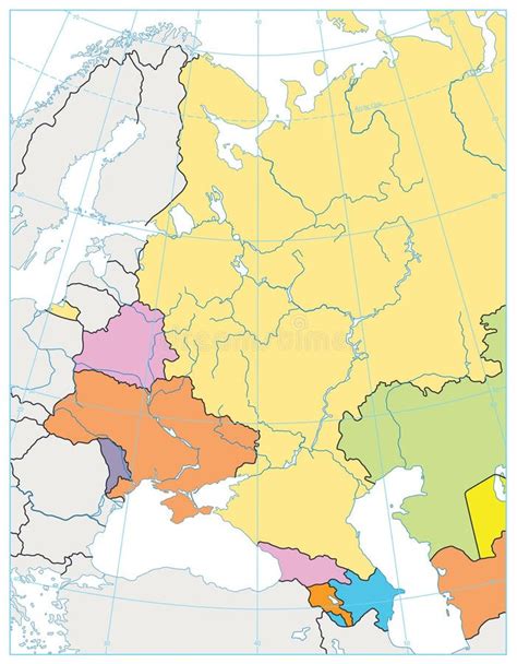 Mapa Da Europa Oriental - Mapa Político De Europa Oriental Aislado En Blanco Ilustración del ...