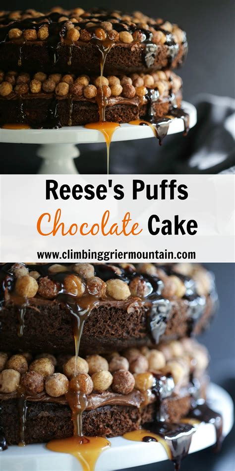 Reese S Puffs Chocolate Cake With Chocolate Peanut Butter Frosting