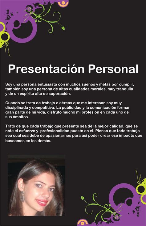 Proyectos Oe Presentación Personal