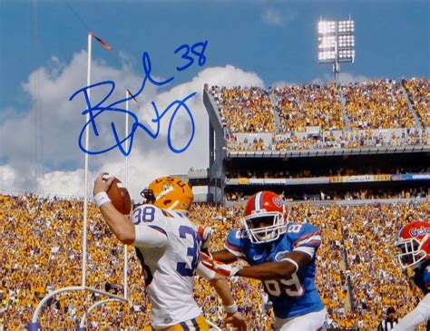 Brad Wing Autographed LSU Tigers 8x10 TD Run Photo- JSA Witnessed Auth ...