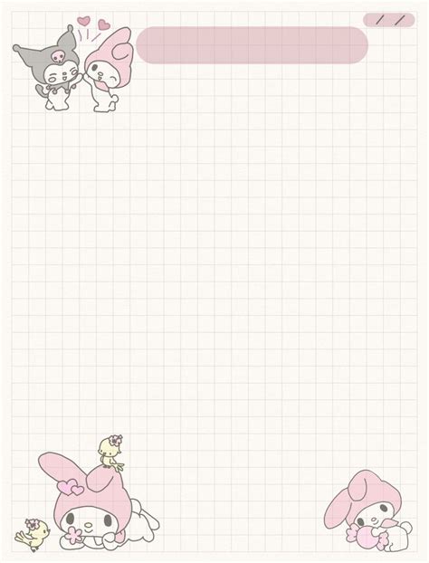 Sanrio Note Template Notability Gallery Journaling Ideen Sticker