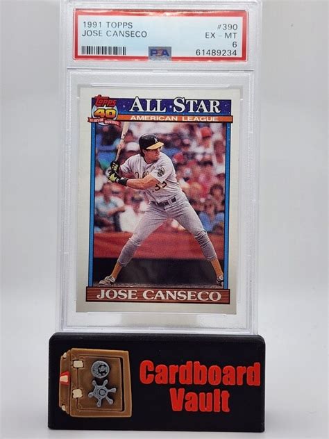 1991 Topps Jose Canseco 390 Psa 6