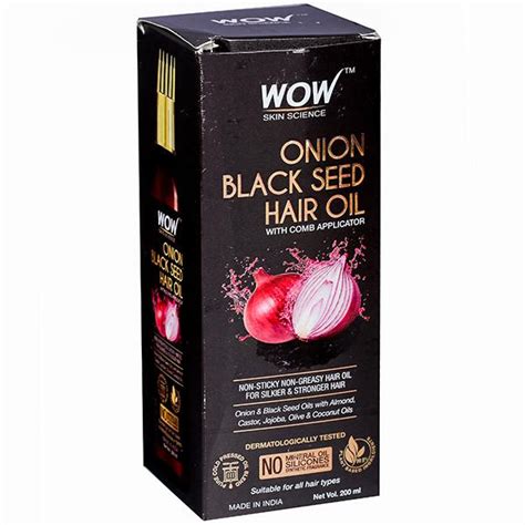 Buy Wow Skin Science Onion Black Seed Hair Oil With Comb Applicator 200