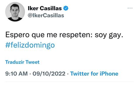 Casillas posta que é gay apaga e diz que conta foi hackeada