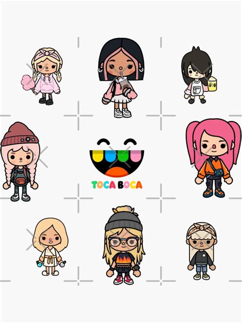 "TOCA BOCA" Sticker for Sale by Kamelia-100K | Redbubble