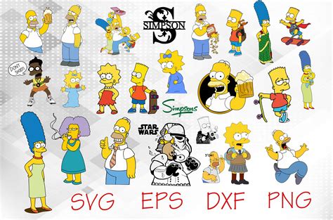 Simpsons Stickers Svg Silhouette The Simpsons Among Us Custom Svg Files