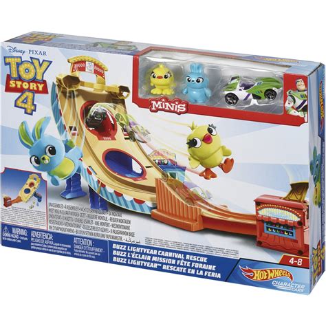 Hot Wheels Toy Story Buzz Lightyear Carnival Rescue Trackset BIG W