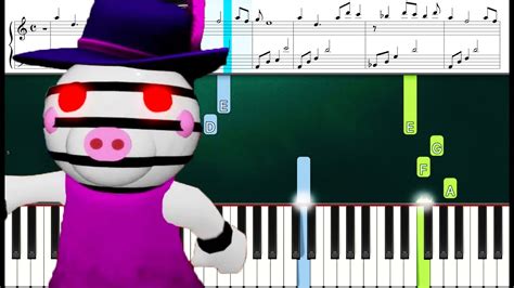 Piggy ROBLOX Zizzy Theme Music Piano Tutorial With Sheets YouTube