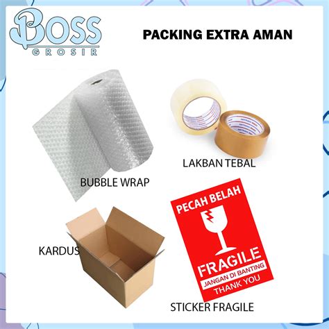 Packing Ekstra Aman Bubble Wrap Dus Tebal Gulung Lakban Sticker