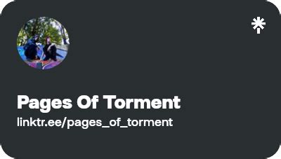 Pages Of Torment Twitter Tiktok Linktree