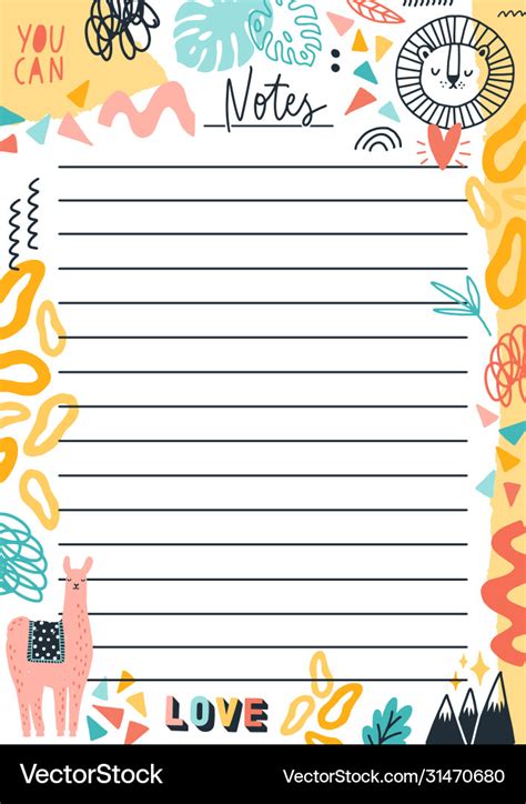 Doodle Notes Page Printable