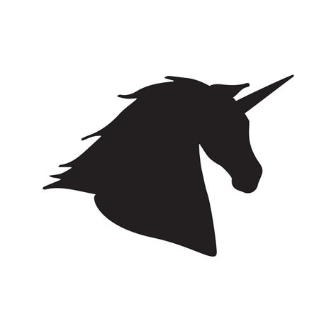 Vector Flat Unicorn Silhouette Vector Art At Vecteezy