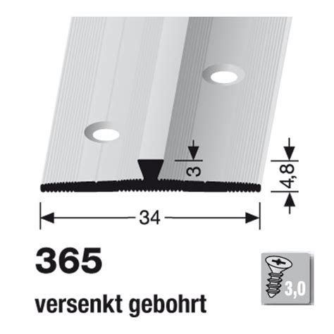 Küberit Alu Abschlussprofil Typ 365 300 Cm Edelstahloptik F2