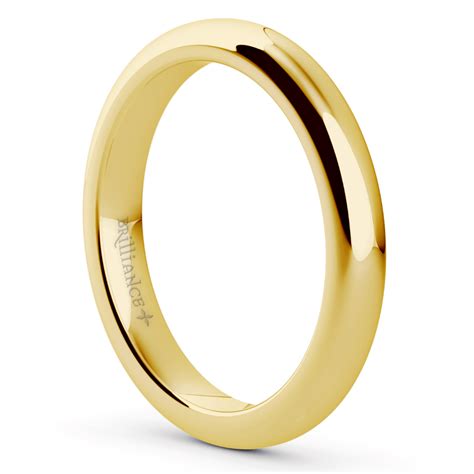 3 mm Gold Wedding Band - Comfort Fit - 14k or 18k Yellow Gold