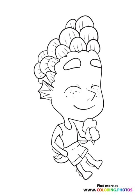 Luca Alberto And Giulia Coloring Pages For Kids