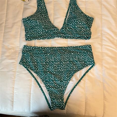 Halara Swim Green Polka Dot Bikini Set Poshmark