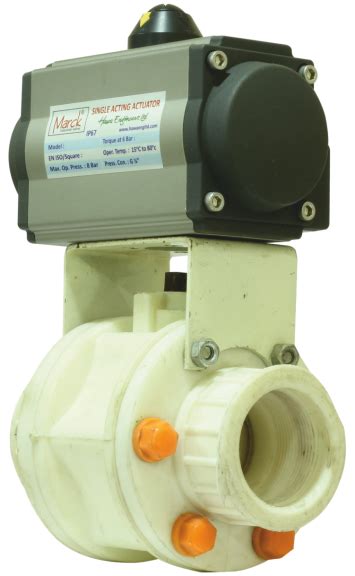 PNEUMATIC ACTUATOR OPERATED POLYPROPYLENE BALL VALVE Hawa Engineers Ltd