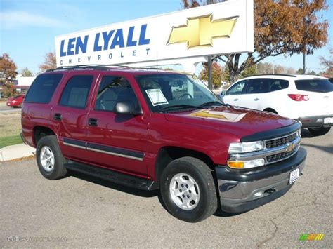 2004 Sport Red Metallic Chevrolet Tahoe Ls 4x4 20358796 Photo 3