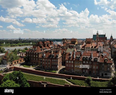 Amazing View From Above The Capital Of Poland Great Warsaw City