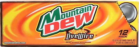 Amazon Mountain Dew Live Wire Dew Sparked With Orange 12 Pack