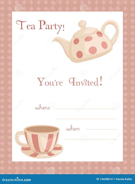 Tea Party Invitation Stock Images - Image: 14438814