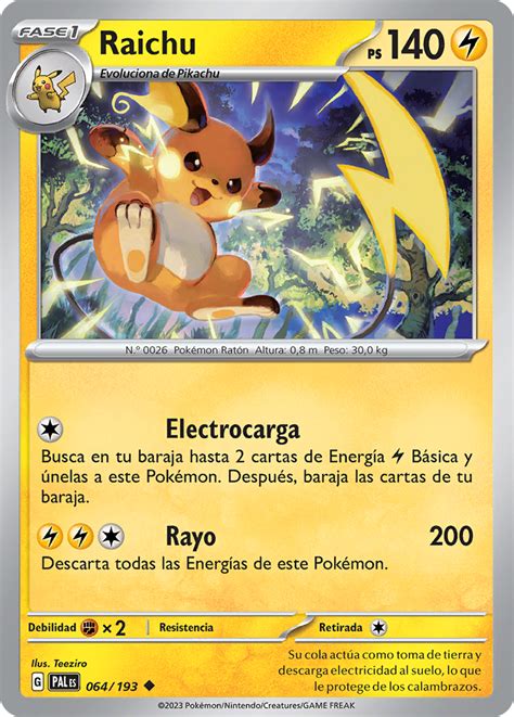 Raichu Evoluciones En Paldea Tcg Wikidex La Enciclopedia Pokémon