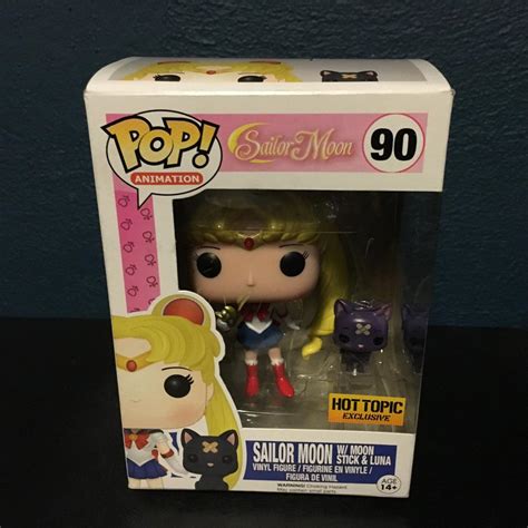 Sailor Moon W Moon Stick Luna Funko Pop Vinyl Hot Topic Exclusive