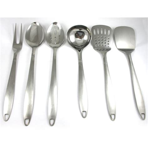 serving utensil: NEW 433 STAINLESS STEEL SERVING UTENSILS SET